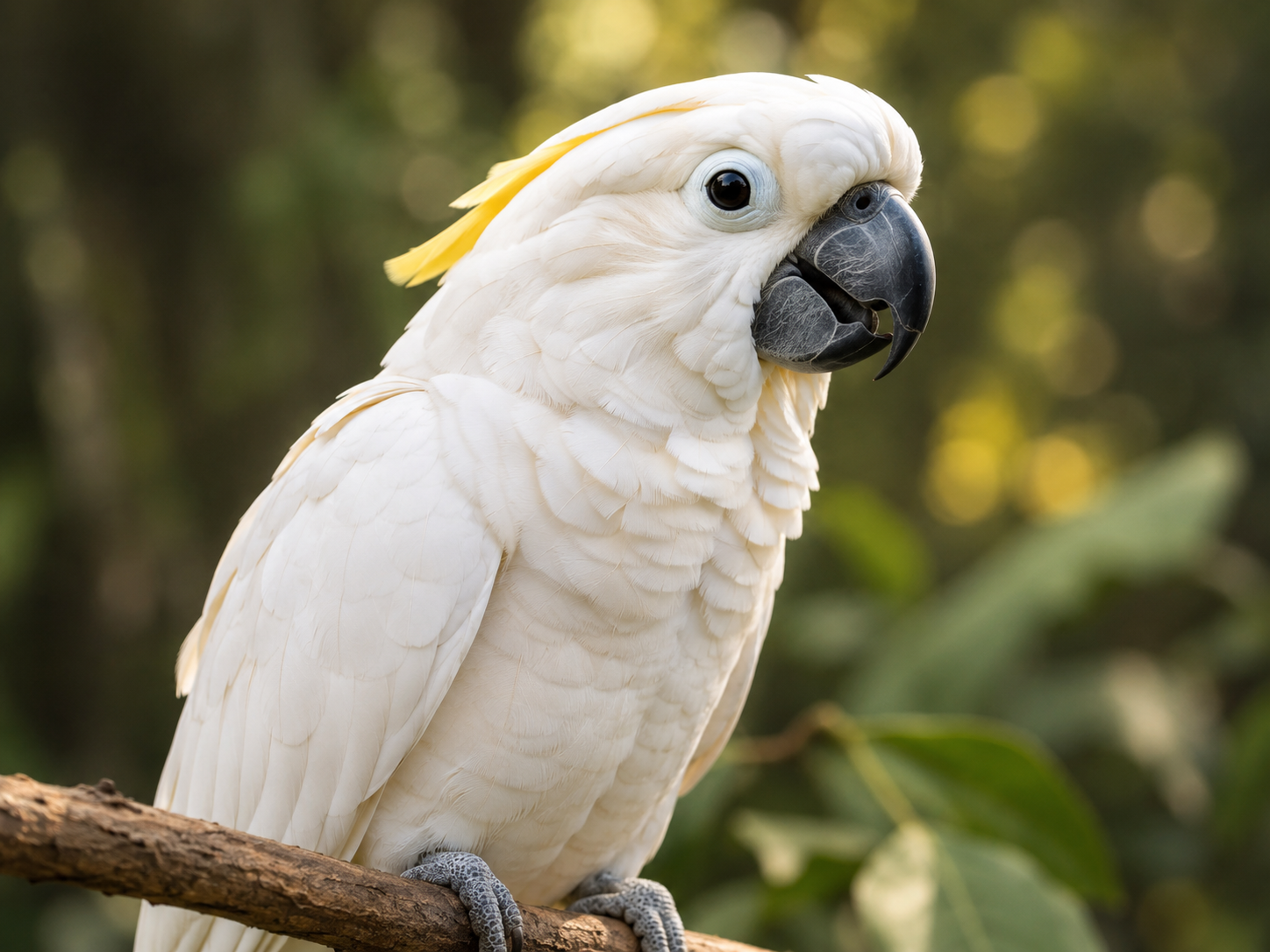 Kiwi, a Umbrella Cockatoo looking for a new home
