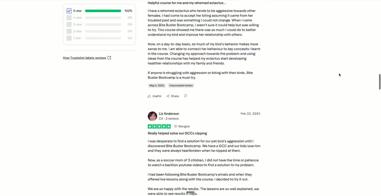 Verified Trustpilot reviews for Beak School